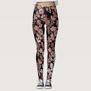 Schitterend roze roze vocht zwart leggings