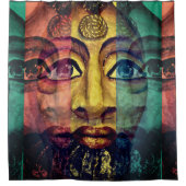 Schitterend schilderij van de Egyptische godin Douchegordijn (Voorkant)