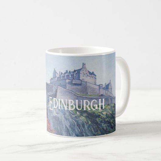 Schitterend Schotland Edinburgh Castle fine art Koffiemok (Voorkant rechts)