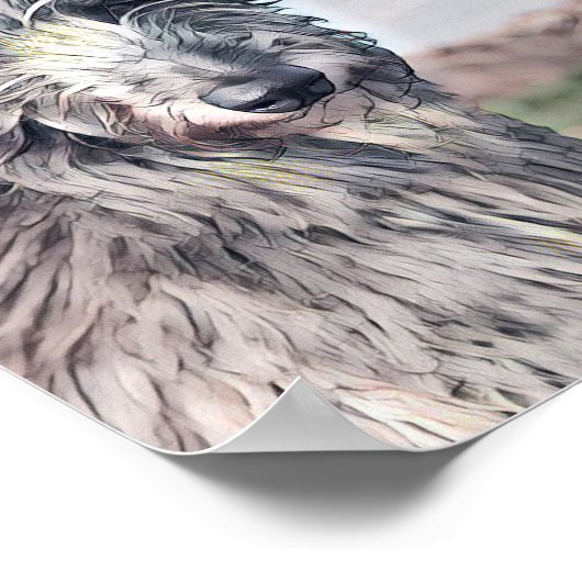 Schitterend Schots Deerhound-ontwerp Poster (Hoek)