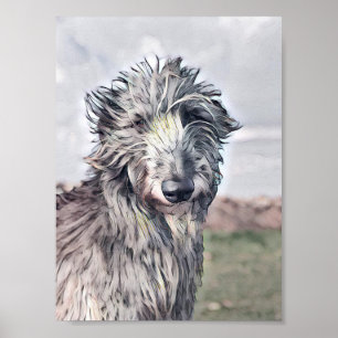 Schitterend Schots Deerhoundontwerp Poster