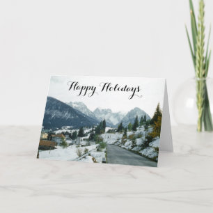 Schitterend stadje Wenen Snowy Oostenrijk Feestdagen Kaart