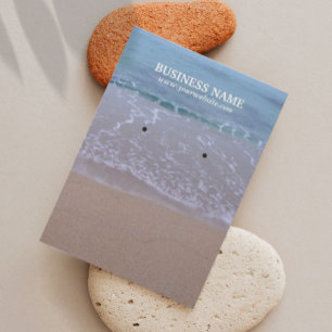 Schitterend strand-beeldscherm visitekaartje