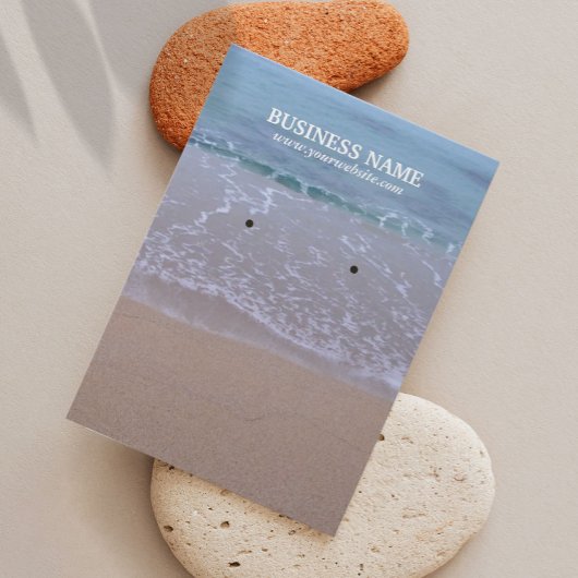 Schitterend strand-beeldscherm visitekaartje