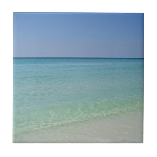 Schitterend strand Fotografie Seaside Blue Green Tegeltje (Voorkant)