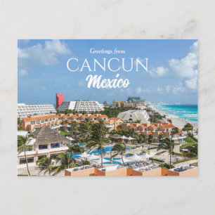 Schitterend strand Groeten vanuit Cancun Mexico Briefkaart