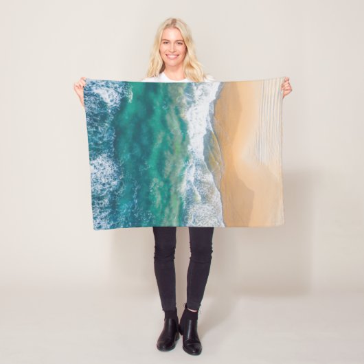 Schitterend strand kristalblauw zee fleece deken (In situ)
