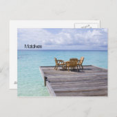Schitterend strand op de maldiven briefkaart (Voorkant / Achterkant)