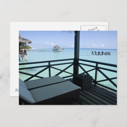 Schitterend strand op de maldiven briefkaart (Voorkant / Achterkant)