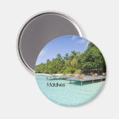 Schitterend strand op de maldiven magneet (Voorkant / Achterkant)