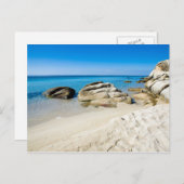 Schitterend strand op het Middellandse-Zee Briefkaart (Voorkant / Achterkant)