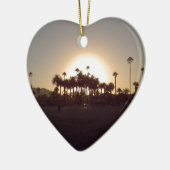 Schitterend strand van Santa Barbara Keramisch Ornament (Links)