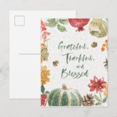 Schitterend, Thankful en Gezegeld oogsten Feestdagenkaart (Voorkant / Achterkant)