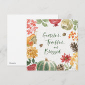 Schitterend, Thankful en Gezegeld oogsten Feestdagenkaart (Voorkant / Achterkant)
