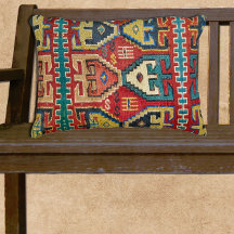 Schitterend tribaal Antiek Kilim-tapijt