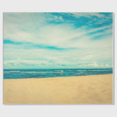 Schitterend tropisch strand en zee landschap cadeaupapier (Vlak)