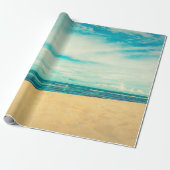 Schitterend tropisch strand en zee landschap cadeaupapier (Uitgerold)
