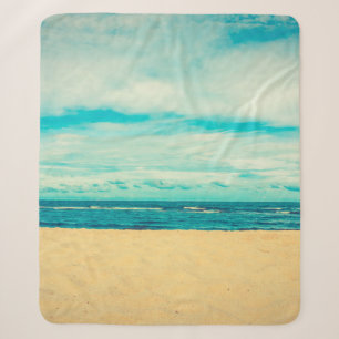 Schitterend tropisch strand en zee landschap sherpa deken