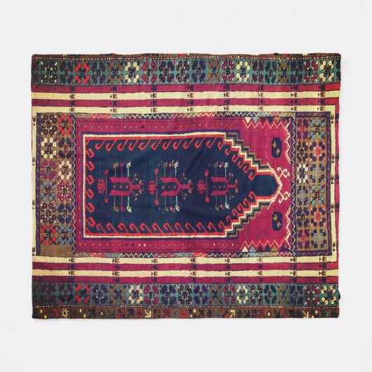 Schitterend Turks traditioneel tapijt Fleece Deken (Voorkant (Horizontaal))