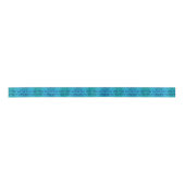 Schitterend Turquoise Glitter Tribal Print Pattern Satijnen Lint (Voorkant)