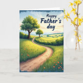 Schitterend vadersdag wandelkaart kaart (Gele Bloem)