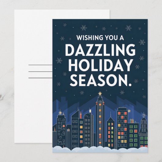 Schitterend vakantieseizoen - Kerstvakantie Kaart (Voorkant / Achterkant)