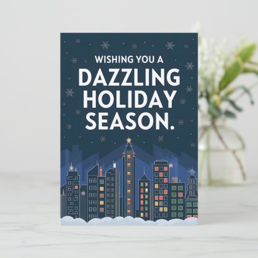 Schitterend vakantieseizoen - Kerstvakantie Kaart (Staand voorkant)