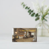 Schitterend versierd interieur visitekaartje (Staand voorkant)