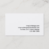 Schitterend versierd interieur visitekaartje (Achterkant)