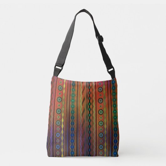 Schitterend vertaald tribaal patroon crossbody tas (Voorkant)