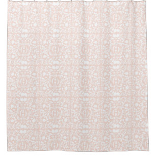 Schitterend Victoriaans pastelpatroon roze en wit Douchegordijn
