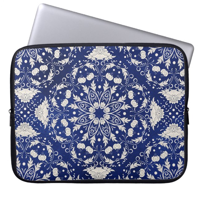 Schitterend vierkant vierkant patroon laptop sleeve (Voorkant)