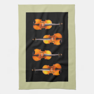 Schitterend Violin/Viola Kitchen Towel Design Theedoek