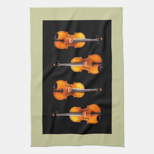 Schitterend Violin/Viola Kitchen Towel Design Theedoek (Verticaal)