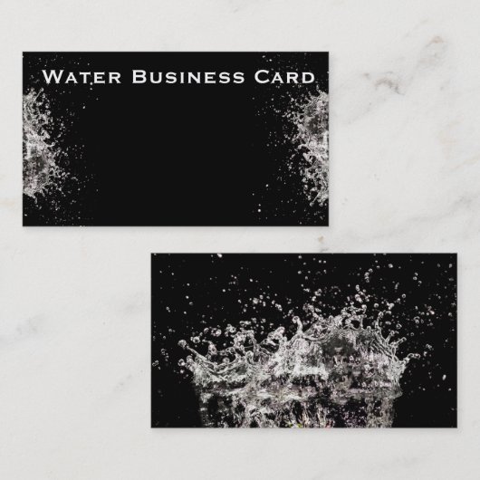 Schitterend visitekaartje van waterspatten (Voorkant / Achterkant)