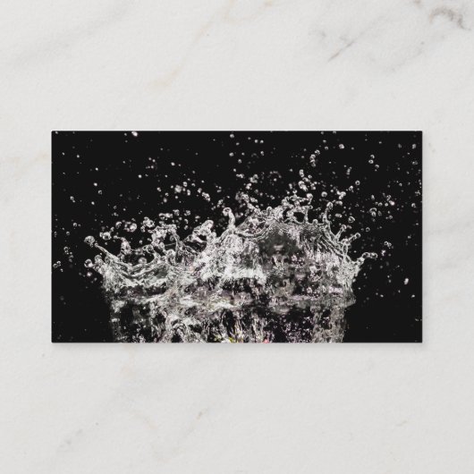 Schitterend visitekaartje van waterspatten (Achterkant)