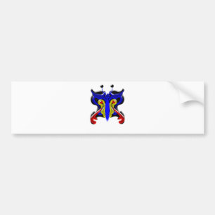 Schitterend vlinderglas bumpersticker