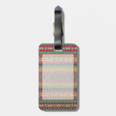 Schitterend vormig kleurrijk Aztec-patroon Bagagelabel (Achterkant verticaal)