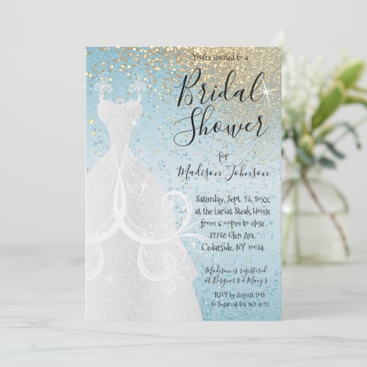 Schitterend Vrijgezellenfeest - Baby Blue Kaart (Staand voorkant)