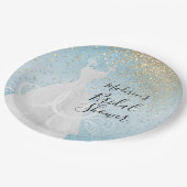 Schitterend Vrijgezellenfeest - Baby Blue Papieren Bordje (Gekanteld)