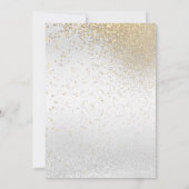 Schitterend Vrijgezellenfeest - Witte en gouden gl Kaart (Achterkant)