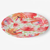 Schitterend Waterverf blauw ventilatorontwerp Papieren Bordje (Gekanteld)