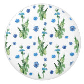 Schitterend waterverf-snijbloem keramische knop (Voorkant)