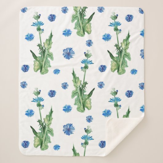 Schitterend waterverf-snijbloem sherpa deken (Voorkant)