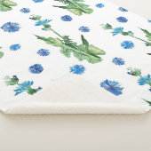 Schitterend waterverf-snijbloem sherpa deken (3/4)