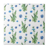 Schitterend waterverf-snijbloem tegeltje (Voorkant)