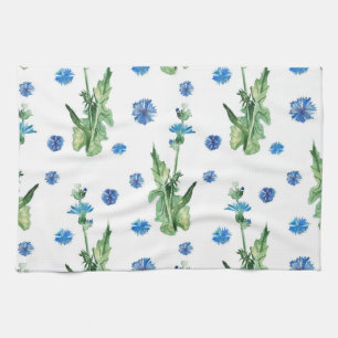 Schitterend waterverf-snijbloem theedoek