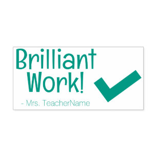 "Schitterend werk!" Schoolleraar Rubber Stamp Zelfinktende Stempel