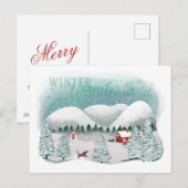 Schitterend Winter Wonderland Feestdagenkaart (Voorkant / Achterkant)