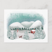 Schitterend Winter Wonderland Feestdagenkaart (Voorkant)